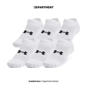 UNDER ARMOUR TRAINING COTTON 6PK NO SHOW