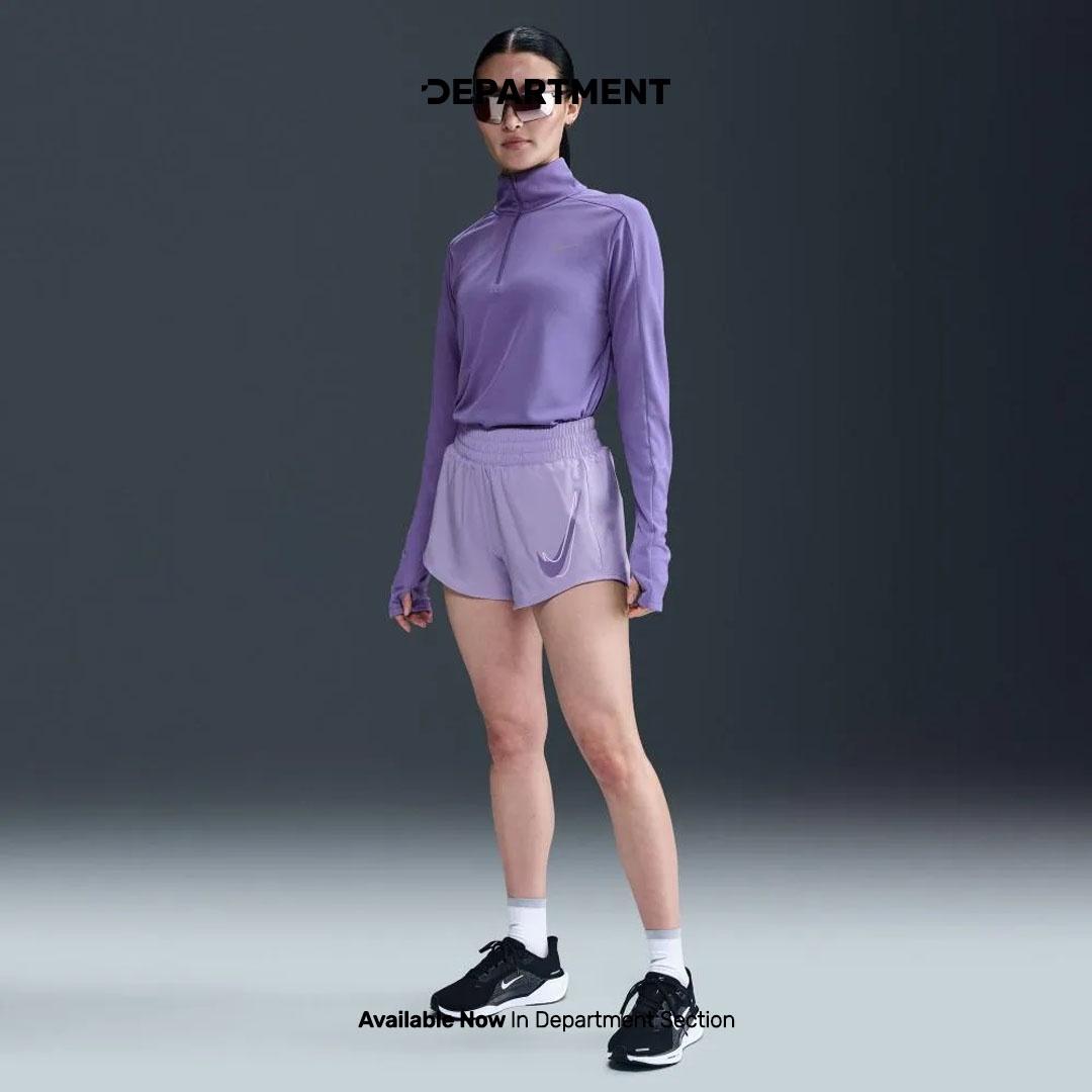 NIKE ONE SWOOSH DRI-FIT MID-RISE BRIEF-LINED