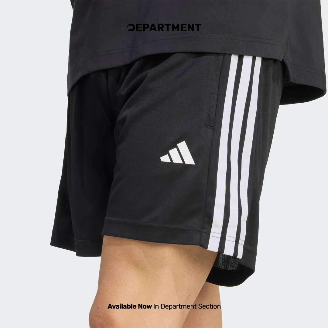 ADIDAS WORKOUT ESSENTIALS BASE 3-STRIPES PIQUE 7"