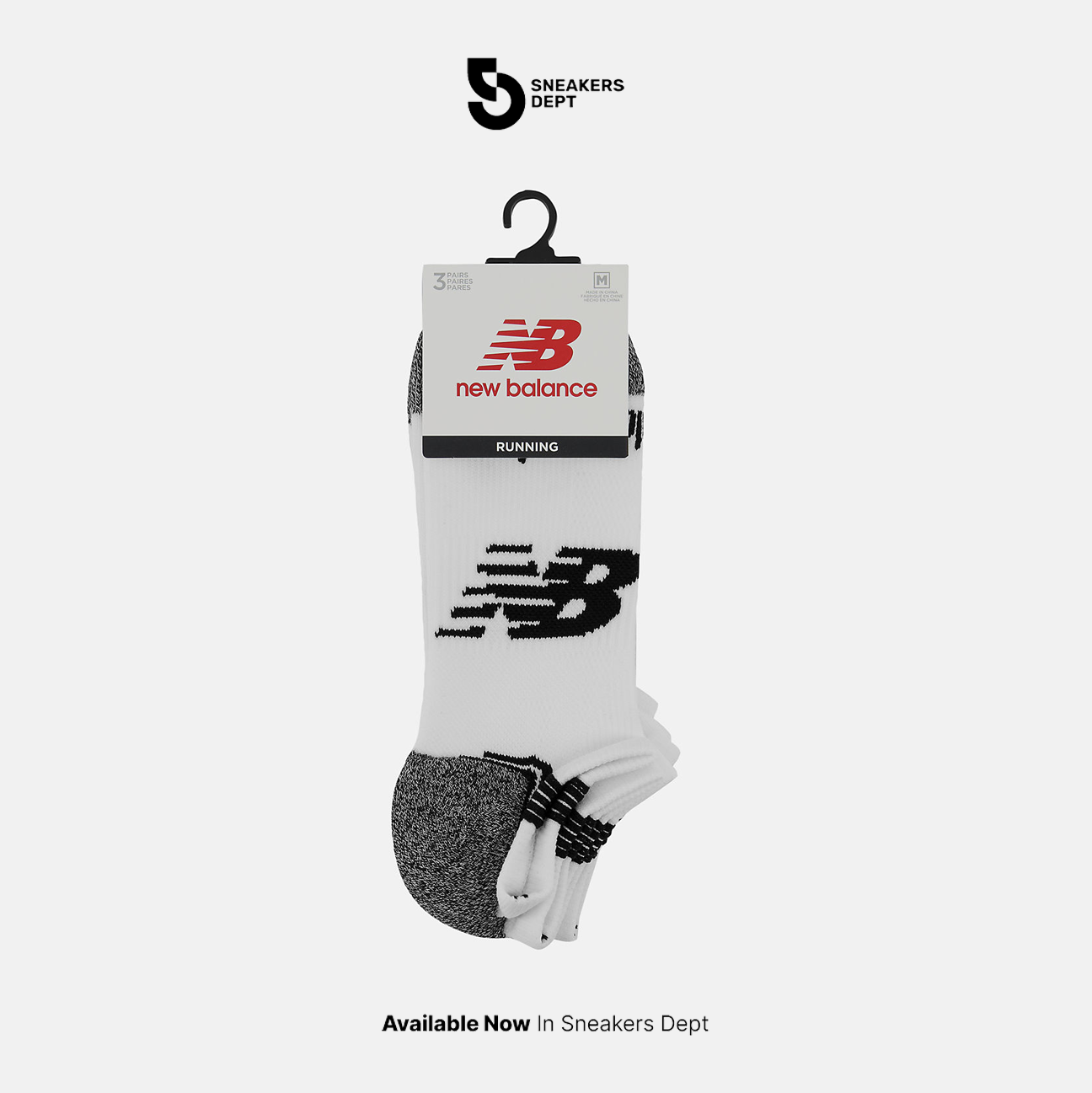 Kaos Kaki NEW BALANCE NO SHOW RUN SOCK 3 PACK LAS44223WT