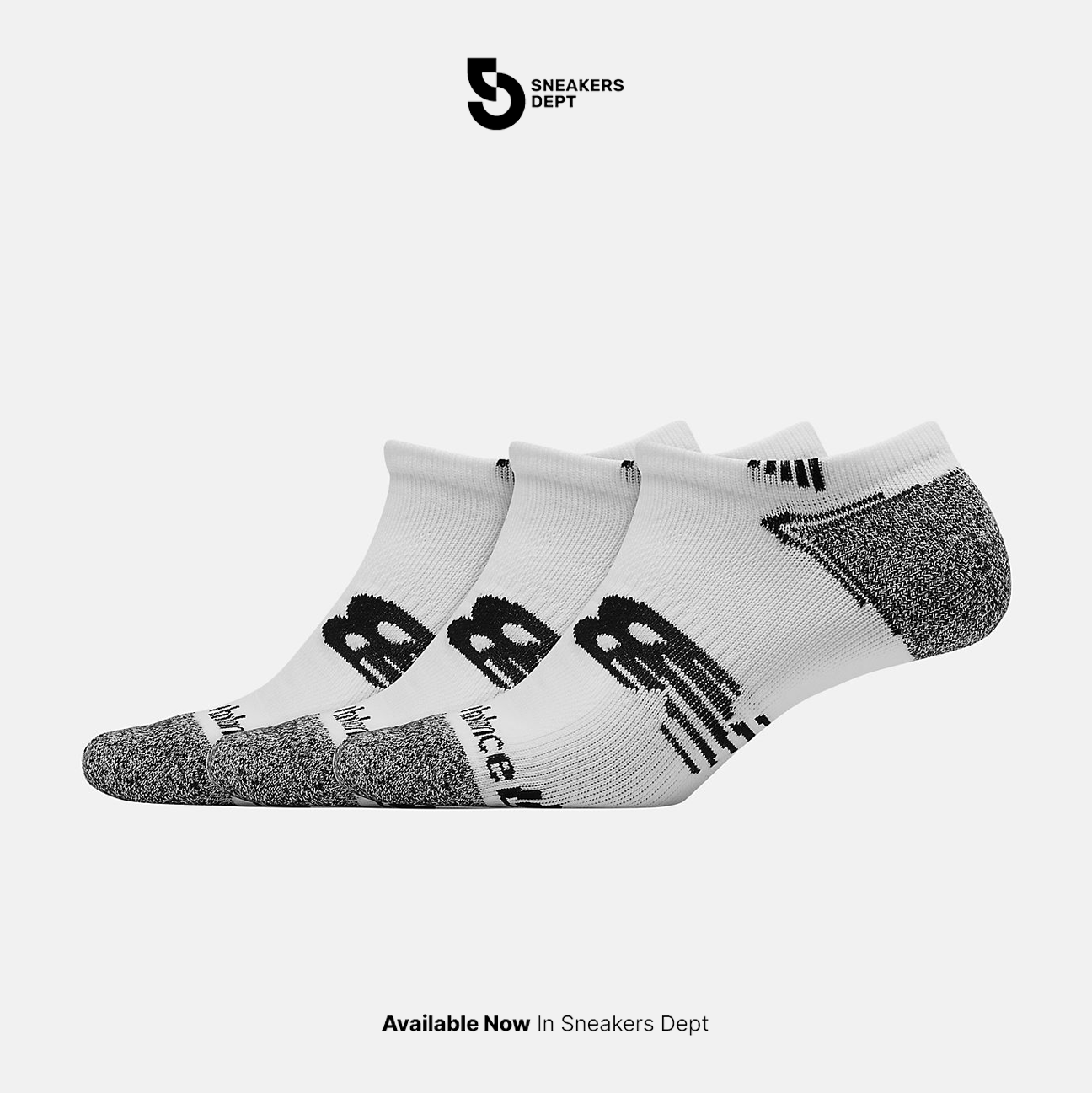 Kaos Kaki NEW BALANCE NO SHOW RUN SOCK 3 PACK LAS44223WT