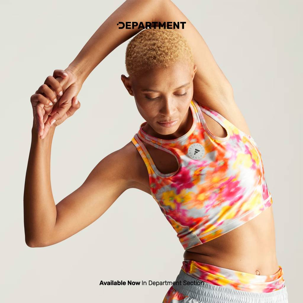 ADIDAS STELLA MCCARTNEY TRUEPURPOSE PRINTED SHINE CROP