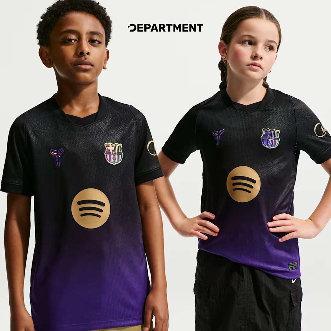 NIKE FC BARCELONA 26/27 STADIUM AWAY REPLICA KIDS X KOBE